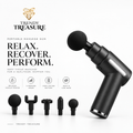 Portable Electric Massage Gun – Deep Tissue Muscle Massager with 6 Massage Heads