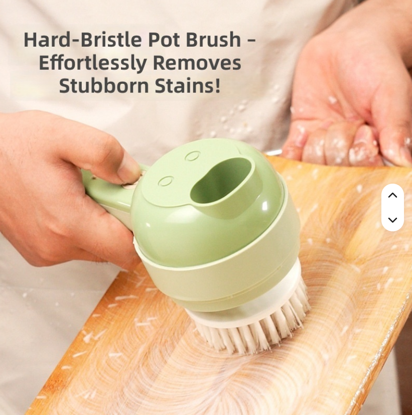 4-in-1 Multifunctional Kitchen Tool – Vegetable Slicer, Garlic Masher, Blender & Paring Knife