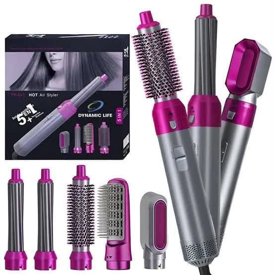 5-in-1 Hot Air Styler & Hair Dryer – Multi-Function Hair Curler, Straightener & Volumizer