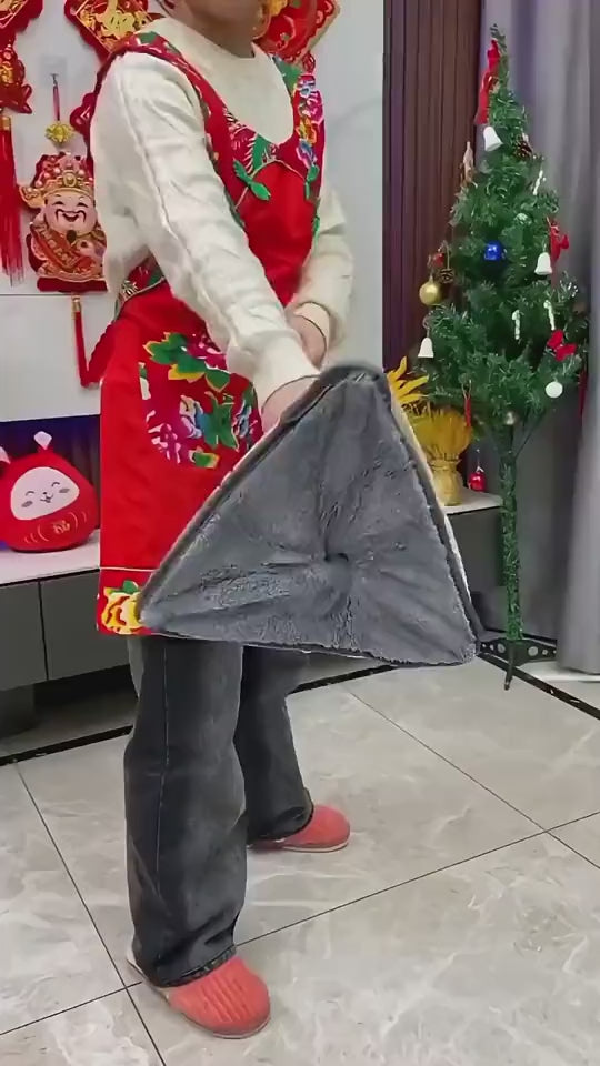 Self-Wringing Triangle Mop – Push-Pull Microfiber Floor Mop with Hands-Free Water Squeeze